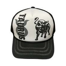 Load image into Gallery viewer, Black and White Zodiac Trucker Hat
