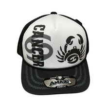 Load image into Gallery viewer, Black and White Zodiac Trucker Hat
