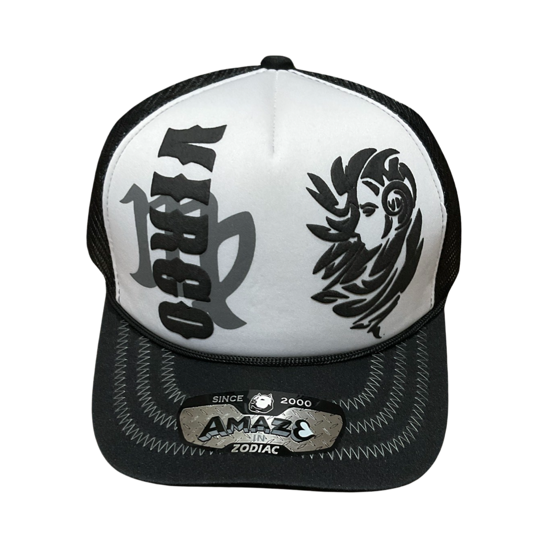 Black and White Zodiac Trucker Hat