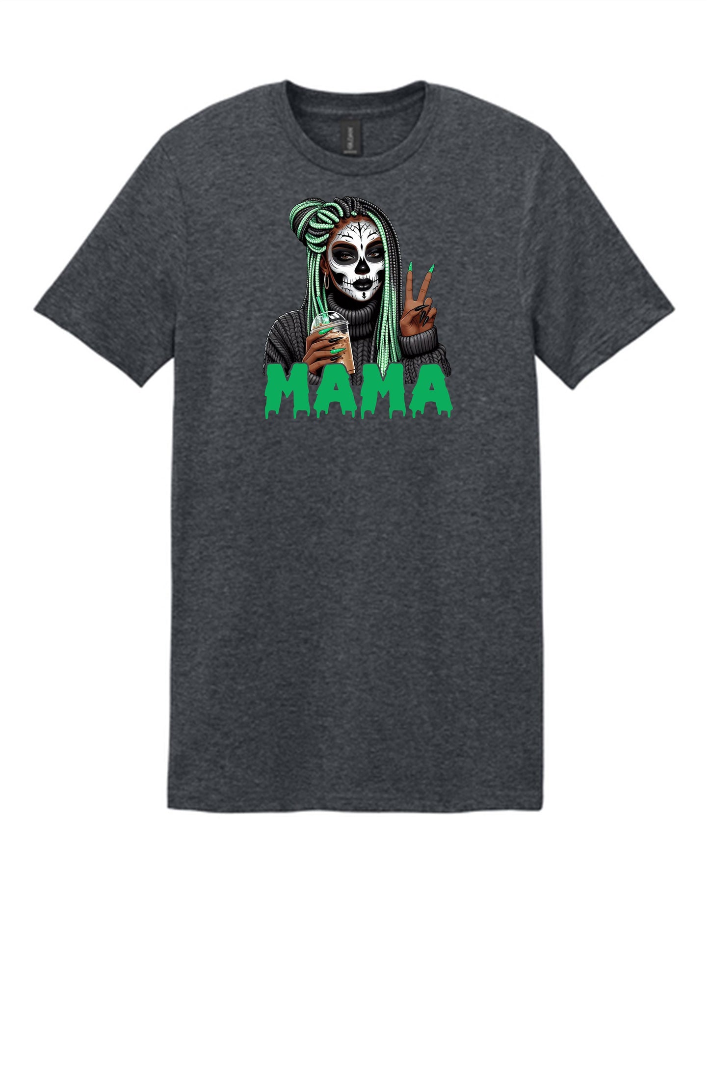 Halloween Green Mama Skull