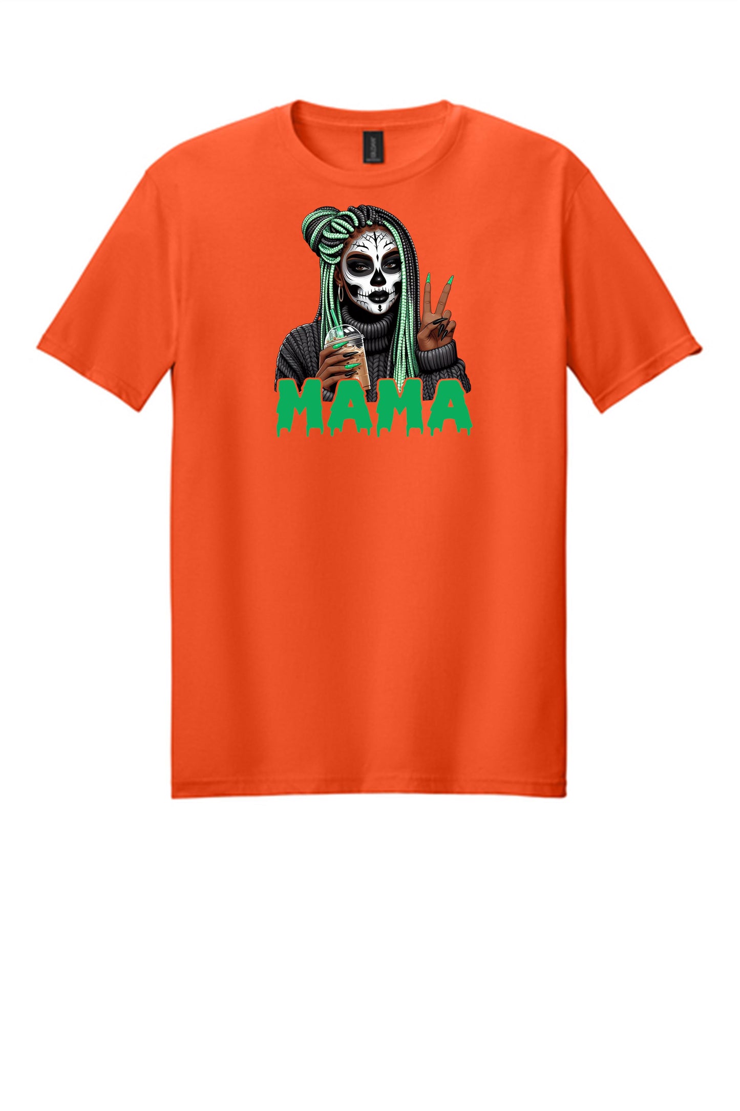 Halloween Green Mama Skull