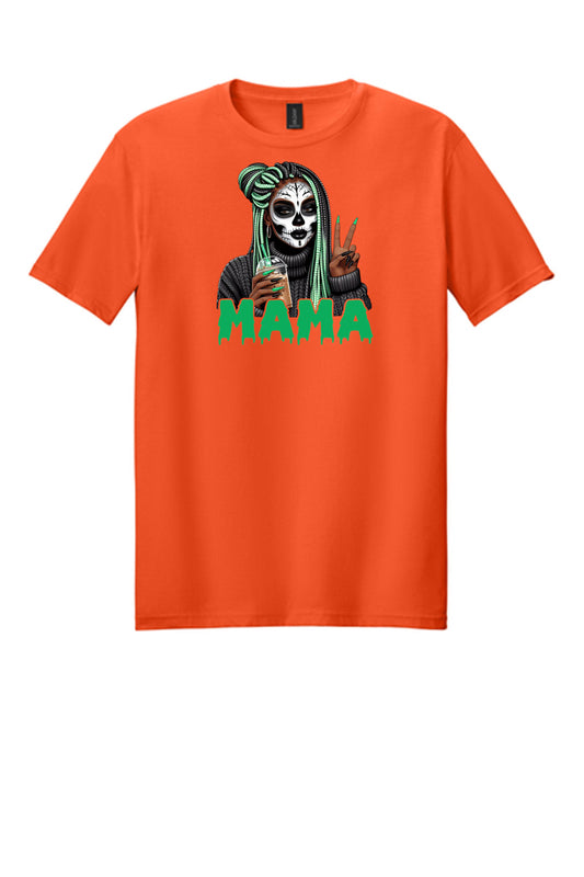 Halloween Green Mama Skull